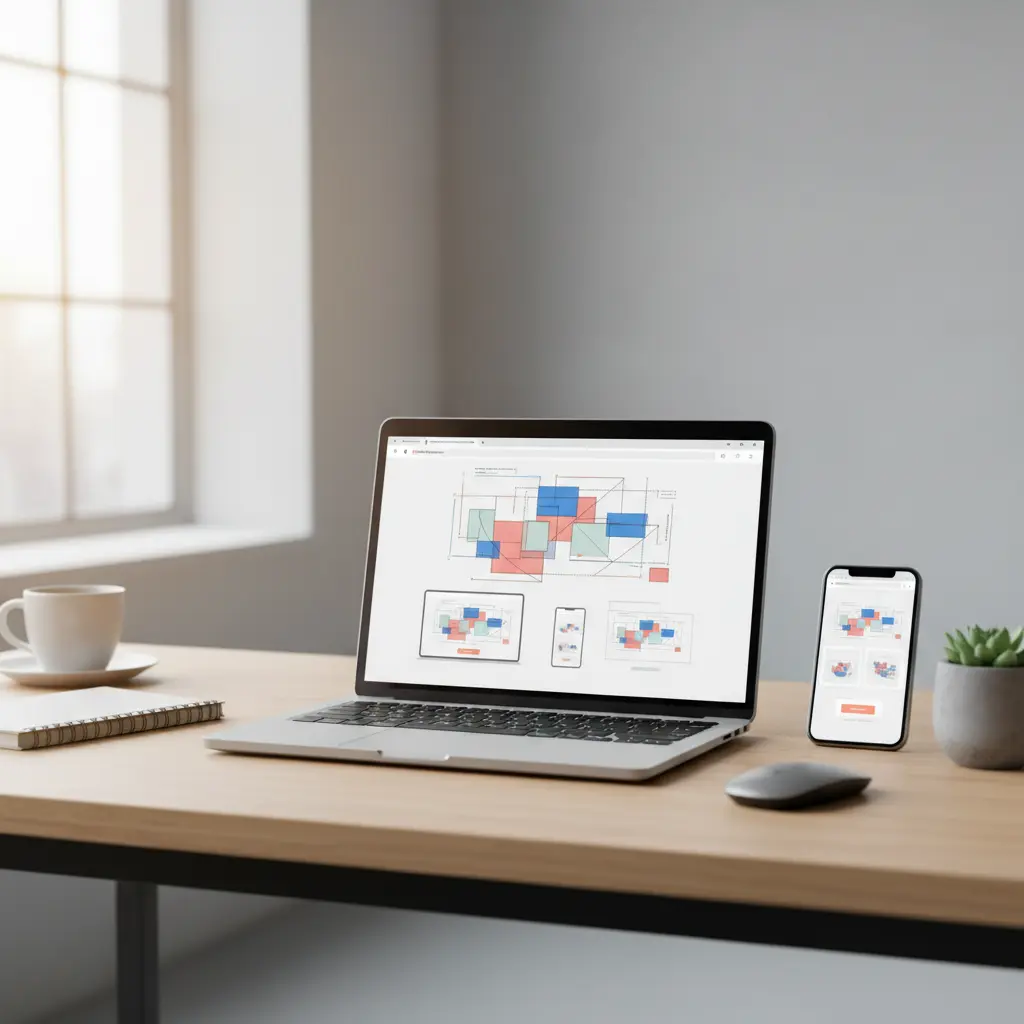 Website workspace showing digital tools and interface improvements